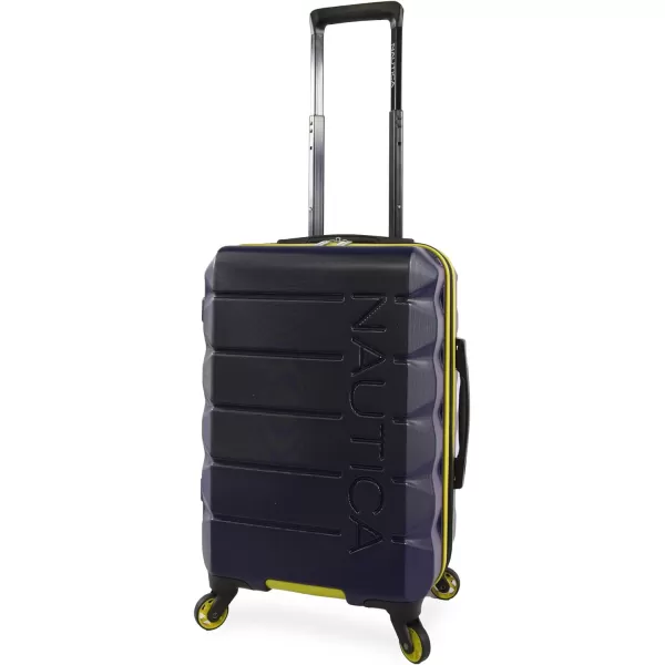 NAUTICA Lightview 3pc Hardside Luggage Set NavyYellowNAUTICA Lightview 3pc Hardside Luggage Set NavyYellow