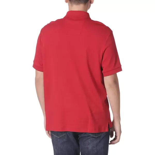 NAUTICA Mens Classic Fit Short Sleeve Solid Soft Cotton Polo ShirtNautica Red