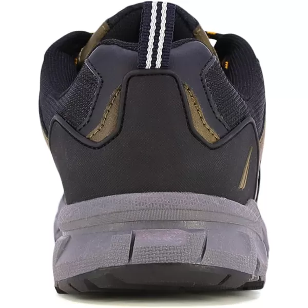 NAUTICA Mens Hiking Shoes Durable Trekking Trail  LowHeight NonSlip Traction Grip Boots for Indoors  Outdoors Adventures Traveling BackpackingBlack Oliveclovis