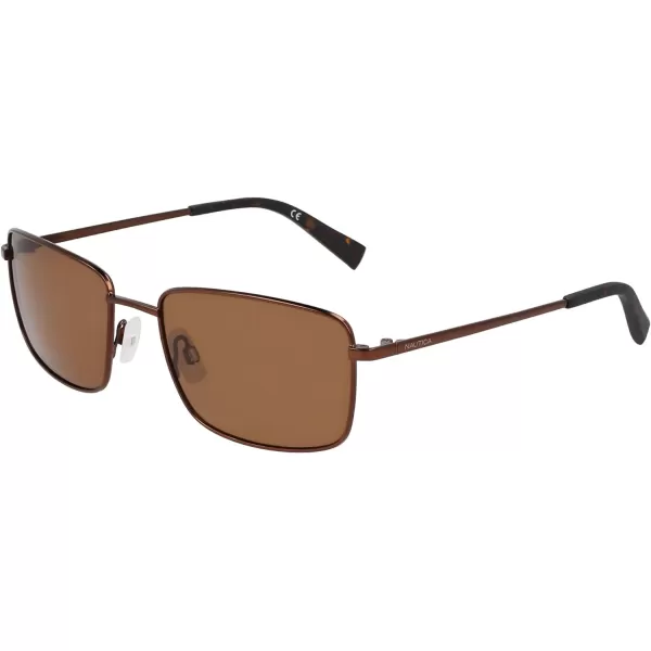 NAUTICA Mens N102sp Rectangular SunglassesMatte Brown