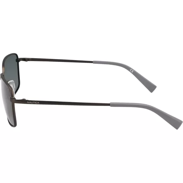 NAUTICA Mens N102sp Rectangular SunglassesMatte Gunmetal