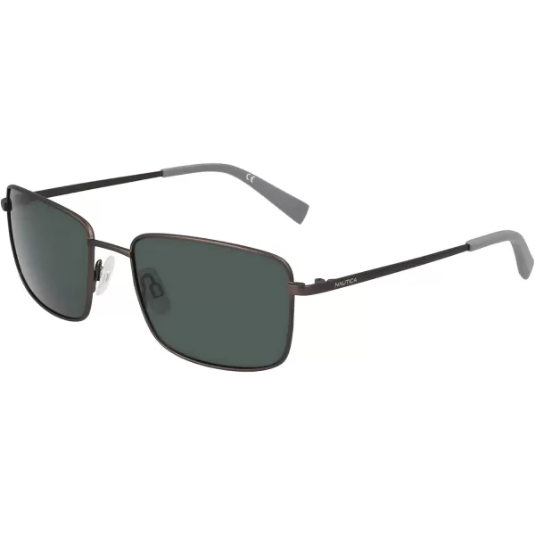 NAUTICA Mens N102sp Rectangular SunglassesMatte Gunmetal