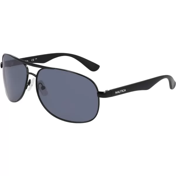 NAUTICA Mens N2245S Polarized Pilot Sunglasses Black One SizeNAUTICA Mens N2245S Polarized Pilot Sunglasses Black One Size