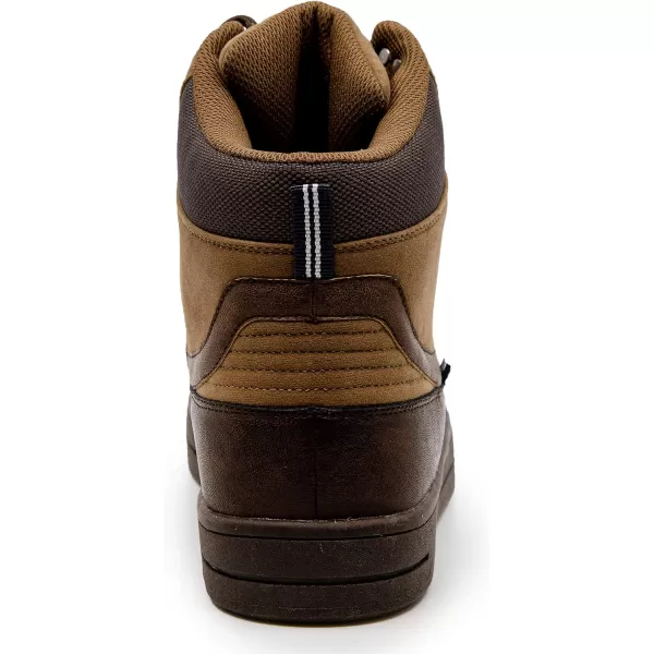 NAUTICA Mens WeatherResistant Snow Insulated Duck Boot  LaceUp Ankle Boots New BedfordWideMedium WidthTan