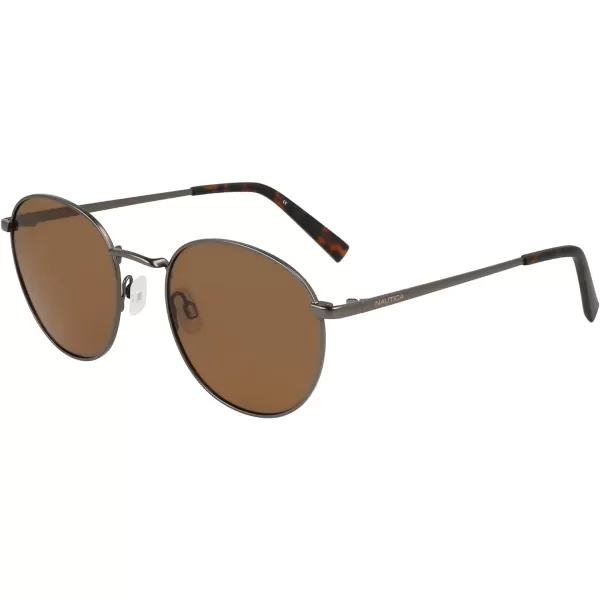 NAUTICA N100sp Round SunglassesMatte Gunmetal