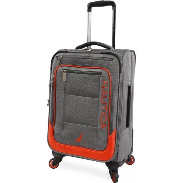 NAUTICA Pathfinder 2pc Softside Luggage Set GreyOrangeGreyOrange