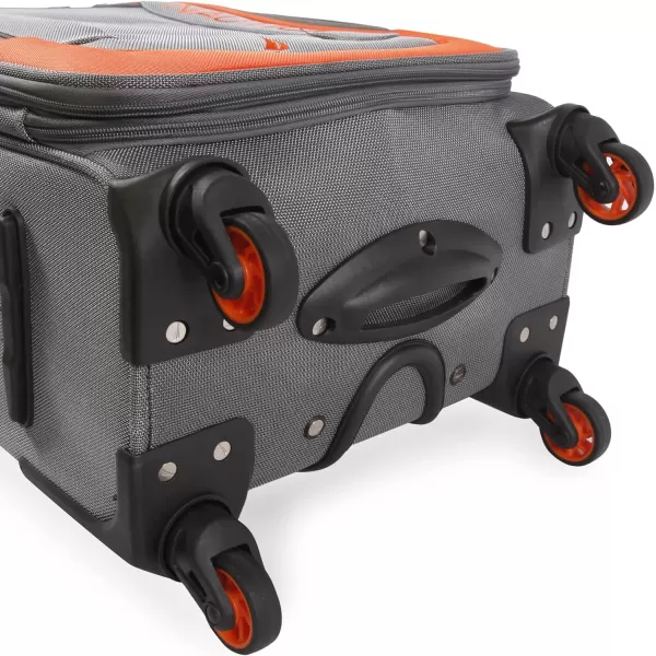 NAUTICA Pathfinder 2pc Softside Luggage Set GreyOrangeGreyOrange