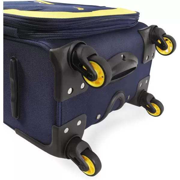 NAUTICA Pathfinder 2pc Softside Luggage Set GreyOrangeNavyYellow