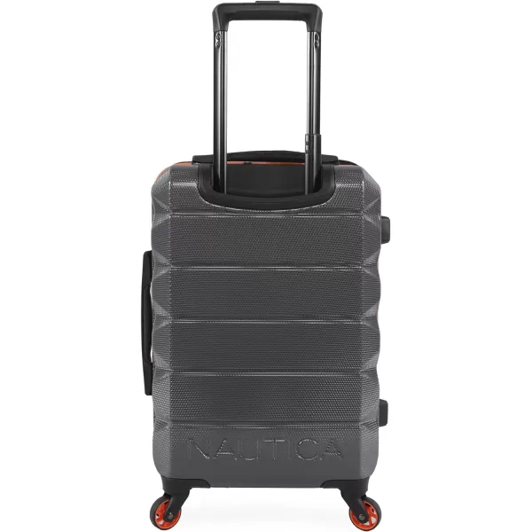 NAUTICA Quest Hardside Spinner Luggage GreyOrange CarryOn 21InchNAUTICA Quest Hardside Spinner Luggage GreyOrange CarryOn 21Inch