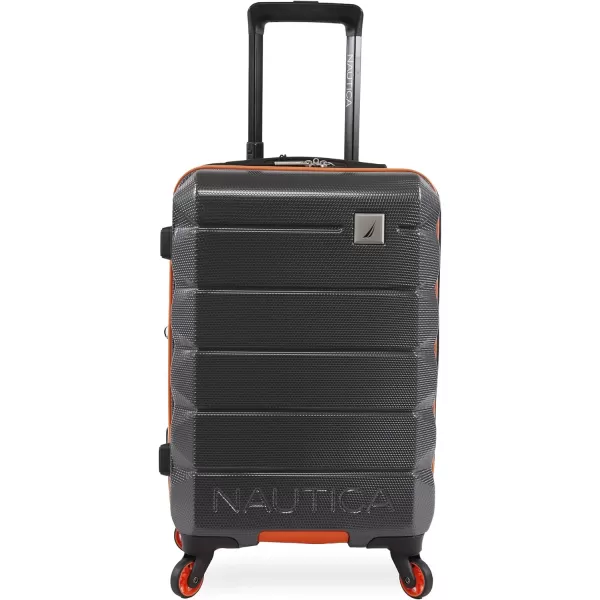 NAUTICA Quest Hardside Spinner Luggage GreyOrange CarryOn 21InchNAUTICA Quest Hardside Spinner Luggage GreyOrange CarryOn 21Inch