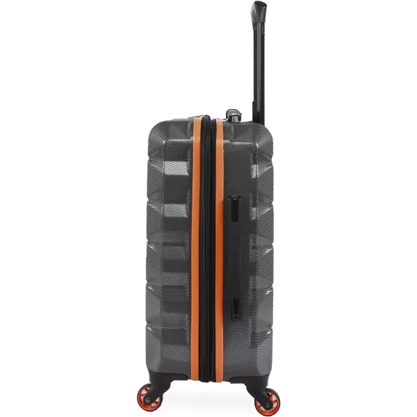 NAUTICA Quest Hardside Spinner Luggage GreyOrange CarryOn 21InchNAUTICA Quest Hardside Spinner Luggage GreyOrange CarryOn 21Inch