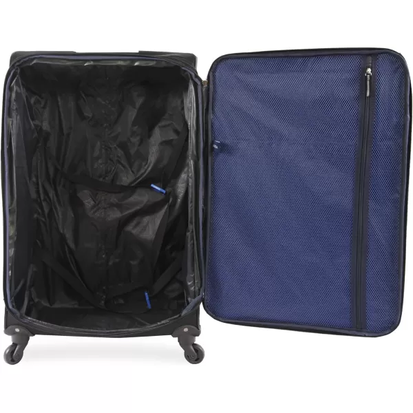 NAUTICA Seascape Collection 4pc Softside Luggage Set BlackBlueBlackBlue