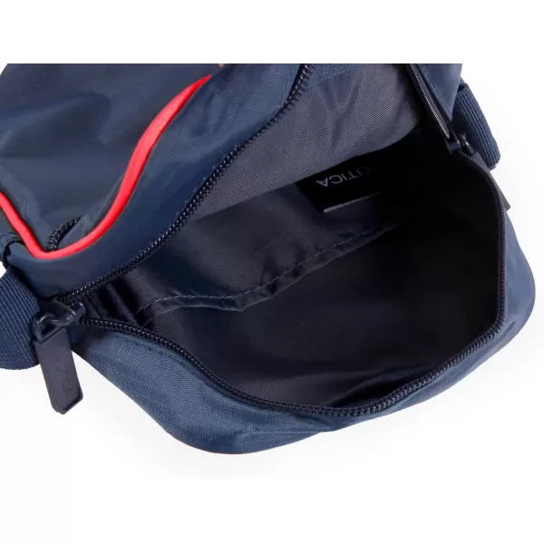 NAUTICA Unisexs Shoulder Bag Black WhiteNavy Red