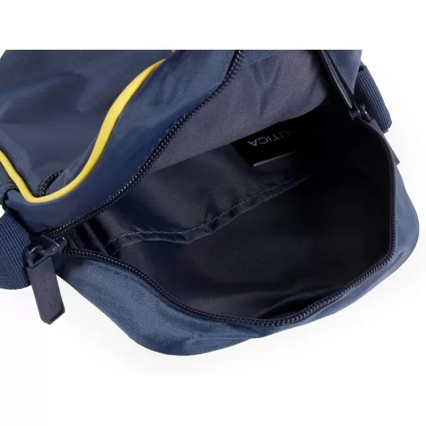 NAUTICA Unisexs Shoulder Bag Black WhiteNavy Yellow