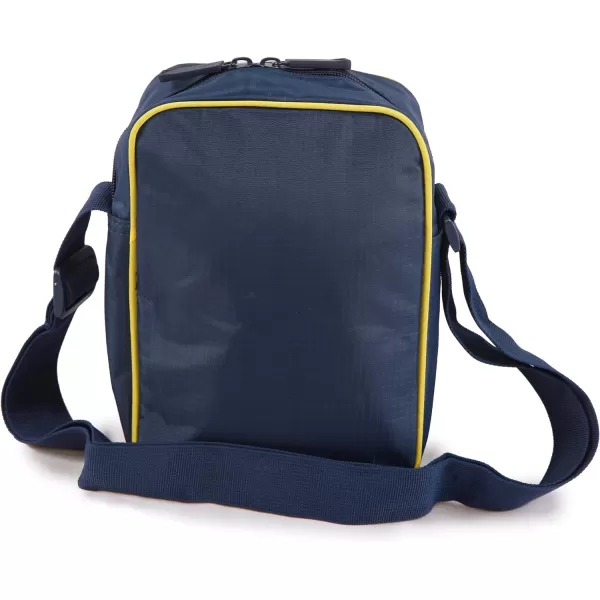 NAUTICA Unisexs Shoulder Bag Black WhiteNavy Yellow