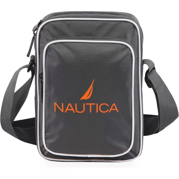 NAUTICA Unisexs Shoulder Bag Grey OrangeGrey Orange