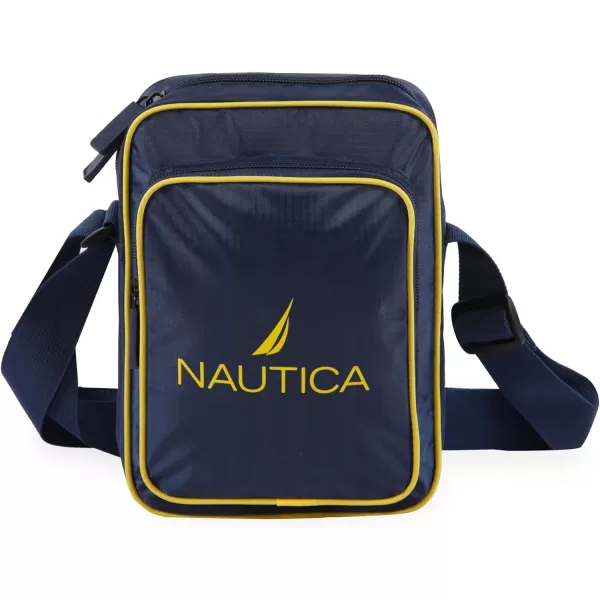 NAUTICA Unisexs Shoulder Bag Grey OrangeNavy Yellow