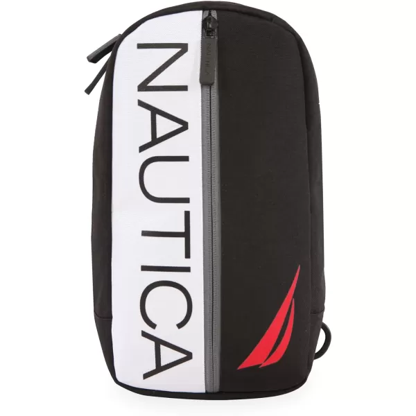 NAUTICA Unisexs Sling Bag NavyYellowBlack White