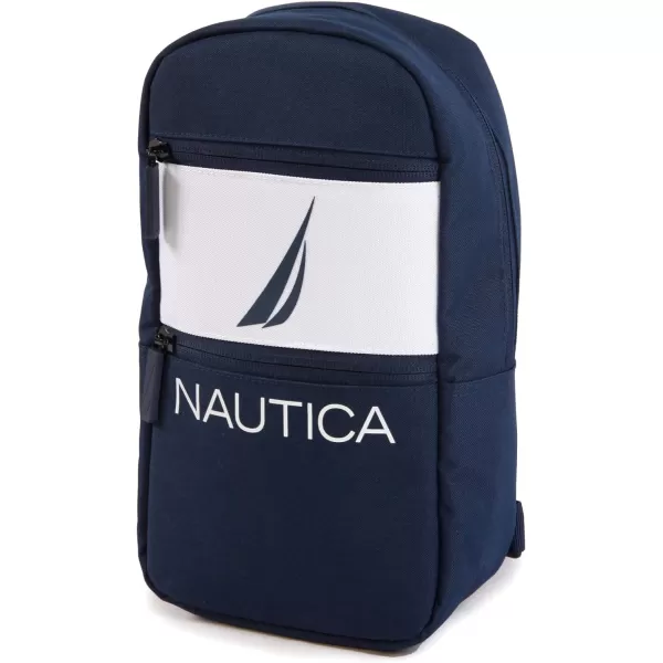 NAUTICA Unisexs Sling Shoulder Bag Navy YellowNavy White