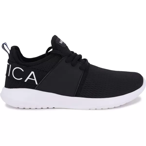 NAUTICA Women Fashion Sneaker LaceUp Jogger Running Shoe Casual Walking SneakerBlack Texture