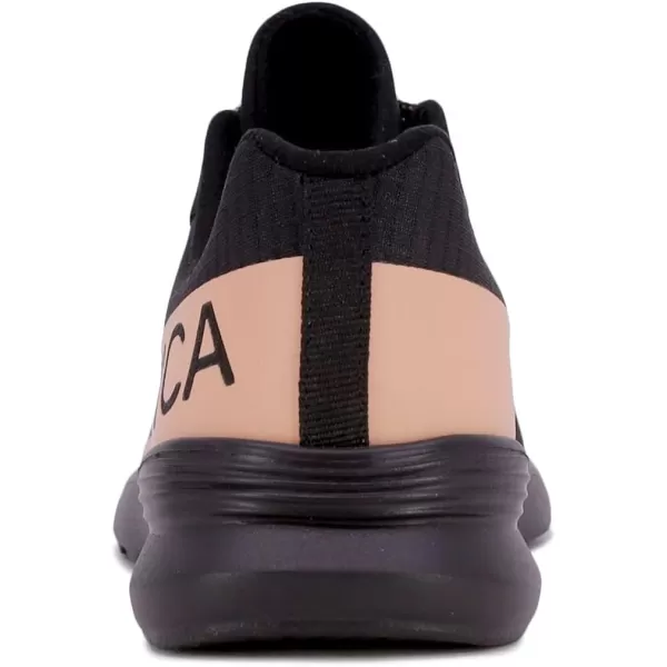 NAUTICA Women Fashion Sneaker LaceUp Jogger Running Shoe Casual Walking SneakerCalaisblack