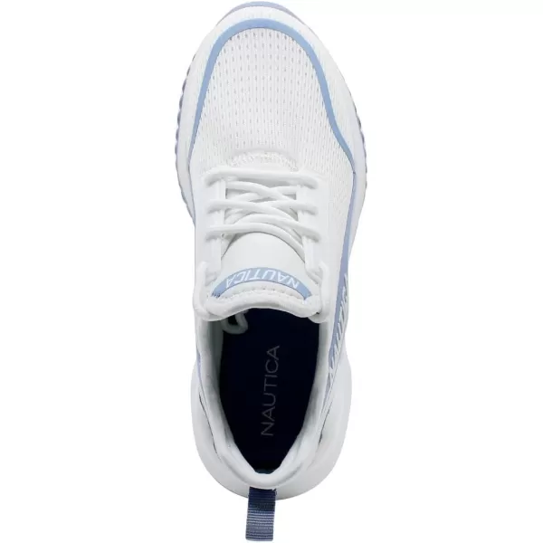 NAUTICA Women Fashion Sneaker LaceUp Jogger Running Shoe Casual Walking SneakerDelrawhite Blue