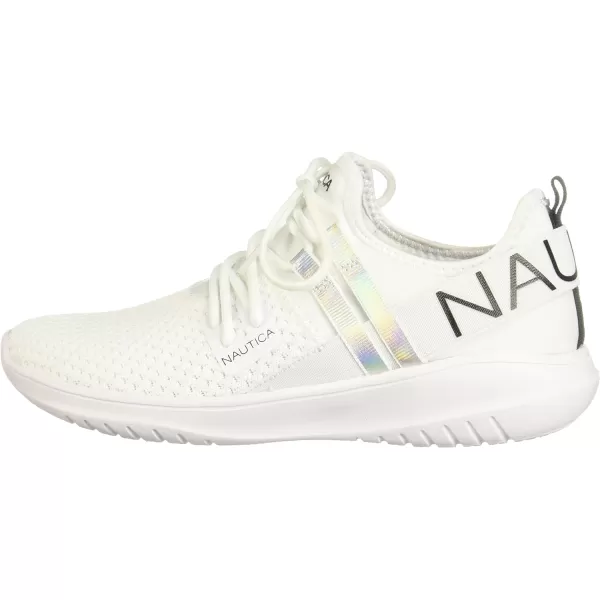 NAUTICA Women Fashion Sneaker LaceUp Jogger Running Shoe Casual Walking SneakerYuremwhite