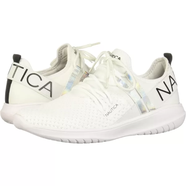 NAUTICA Women Fashion Sneaker LaceUp Jogger Running Shoe Casual Walking SneakerYuremwhite