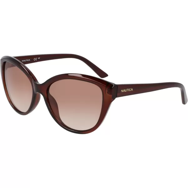 NAUTICA Womens N2241S Cat Eye Sunglasses Crystal Brown One SizeNAUTICA Womens N2241S Cat Eye Sunglasses Crystal Brown One Size