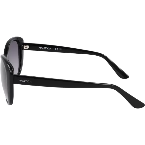 NAUTICA Womens N2242S Oval Sunglasses Black One SizeNAUTICA Womens N2242S Oval Sunglasses Black One Size