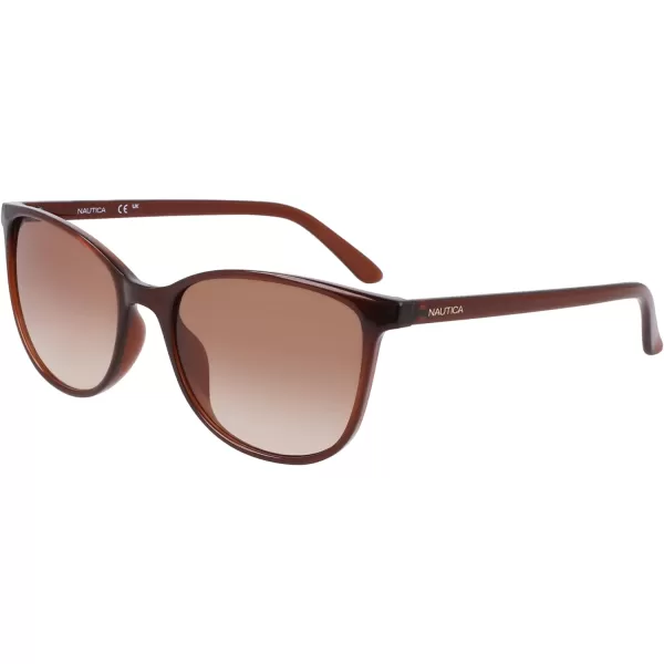 NAUTICA Womens N2243s Rectangular SunglassesCrystal Brown