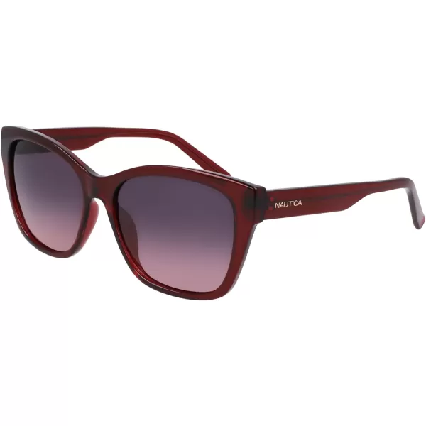 NAUTICA Womens N903sp Cat Eye SunglassesBurgundy Crystal