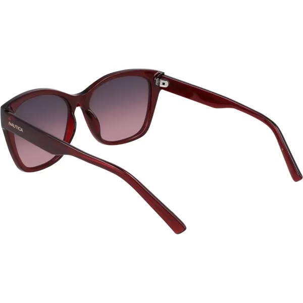 NAUTICA Womens N903sp Cat Eye SunglassesBurgundy Crystal