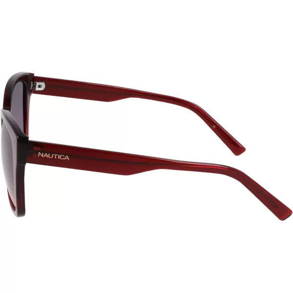 NAUTICA Womens N903sp Cat Eye SunglassesBurgundy Crystal