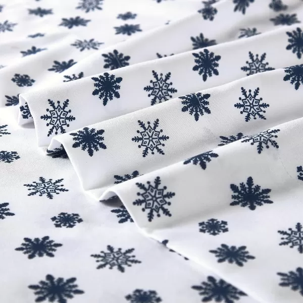 Nautica  King Sheets Brushed Flannel Bedding Set Soft amp Cozy Bedroom Decor Harmead KingSnowflake Toss King