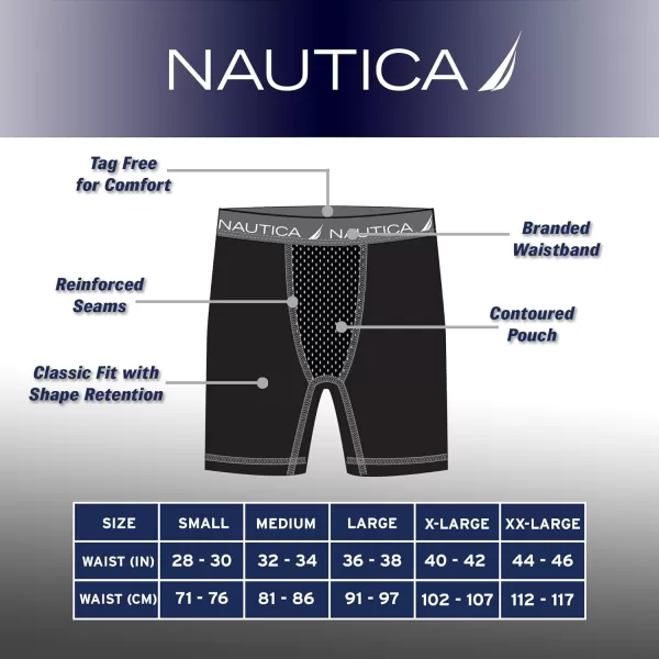 Nautica 3Pack Mens Base Layer Short Breathable Performance Compression Shorts Men Under Layer Thigh Chafing PreventionBlack