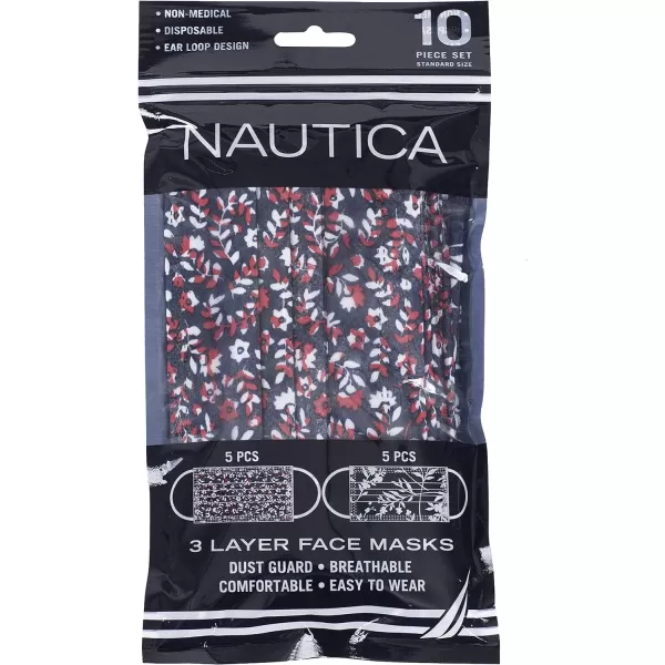 Nautica 3ply Disposable Face Masks Ginger FloralWater Floral SetGinger FloralWater Floral