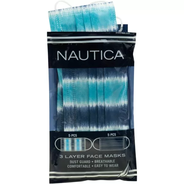 Nautica 3ply Disposable Face Masks Ginger FloralWater Floral SetTie Dye StripeNavy Solid