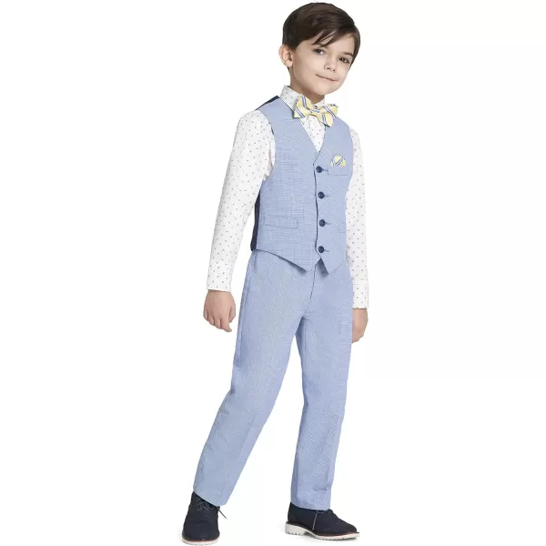 Nautica Baby Boys 4Piece Set with Dress Shirt Vest Pants and TieGrecian Blue