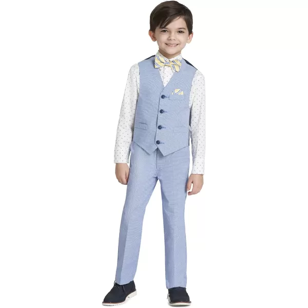 Nautica Baby Boys 4Piece Set with Dress Shirt Vest Pants and TieGrecian Blue