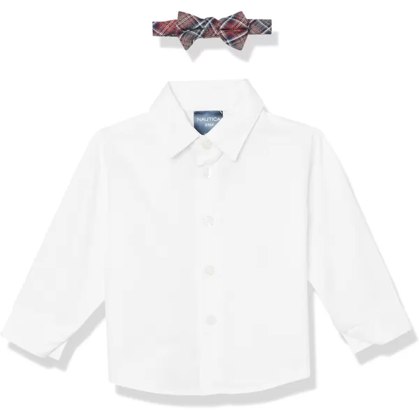 Nautica Baby Boys 4Piece Set with Dress Shirt Vest Pants and TieRoasted Rouge