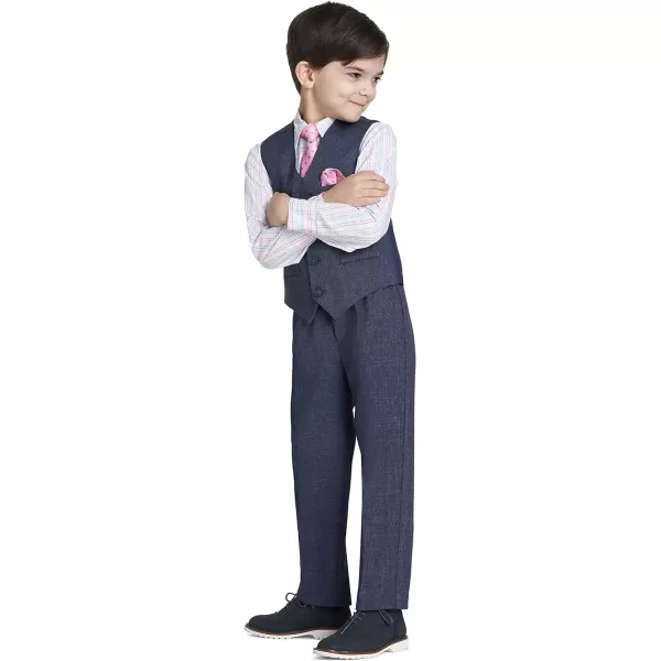 Nautica Baby Boys 4Piece Set with Dress Shirt Vest Pants and TieTanzanite