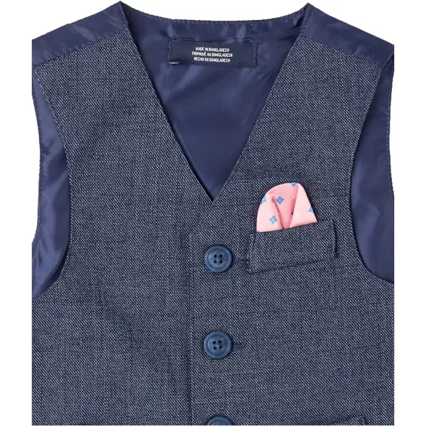 Nautica Baby Boys 4Piece Set with Dress Shirt Vest Pants and TieTanzanite