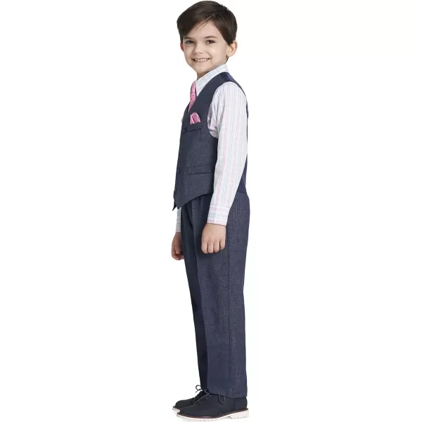 Nautica Baby Boys 4Piece Set with Dress Shirt Vest Pants and TieTanzanite