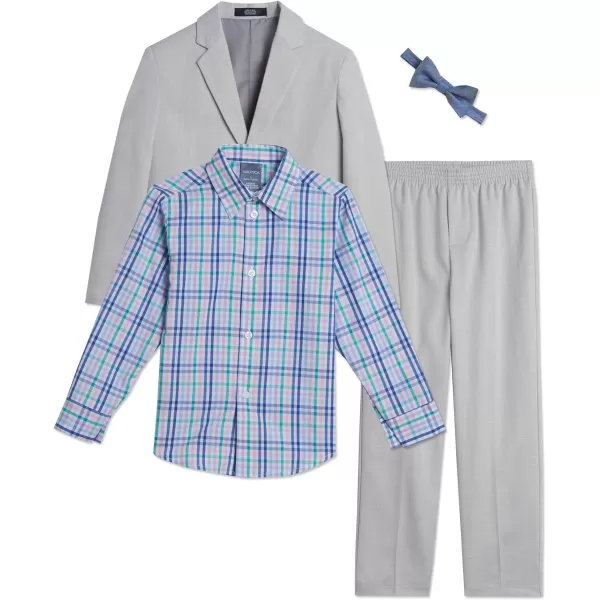 Nautica Baby Boys 4Piece Suit Set with Dress Shirt Jacket Pants and TieLight Grey