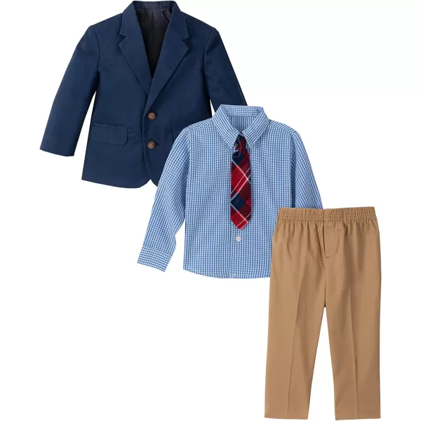 Nautica Baby Boys 4Piece Suit Set with Dress Shirt Jacket Pants and TieNavyKhaki