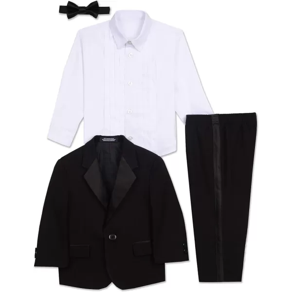 Nautica Baby Boys 4Piece Tuxedo with Dress Shirt Bow Tie Jacket and PantsBlack