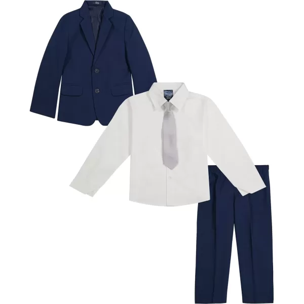 Nautica Baby Boys 4Piece Tuxedo with Dress Shirt Bow Tie Jacket and PantsBright Blue