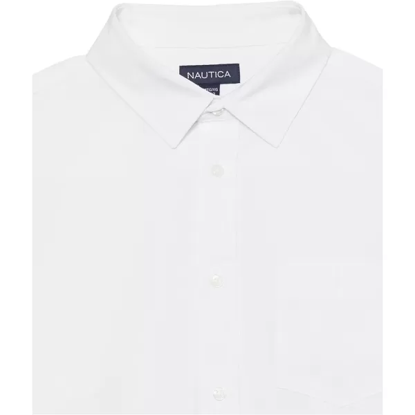 Nautica Big Boys School Uniform Long Sleeve Performance Oxford ButtonDown ShirtWhite