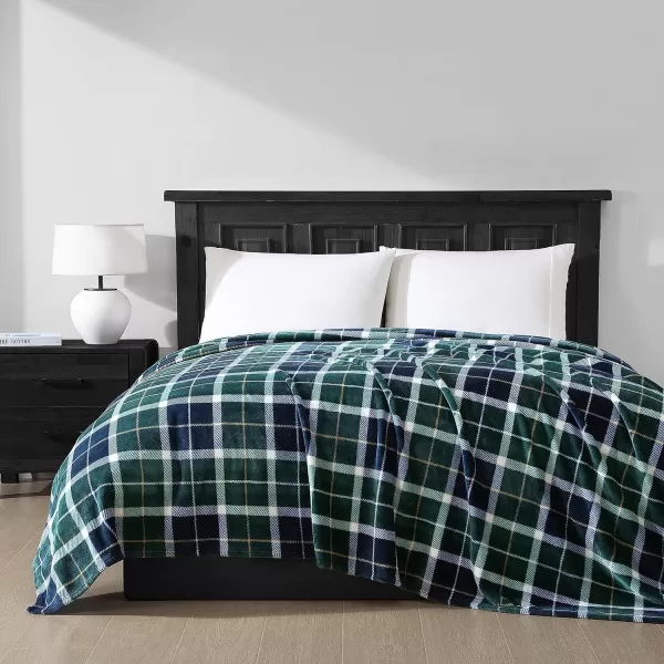 Nautica Blanket Plush Fleece Bedding Home Decor for All Seasons Queen Northsail Plaid NavyKing Northsail Plaid Navy